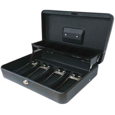 Articulos Para El Hogar Bill Slots Steel Security Cash Box, Black AR3735990